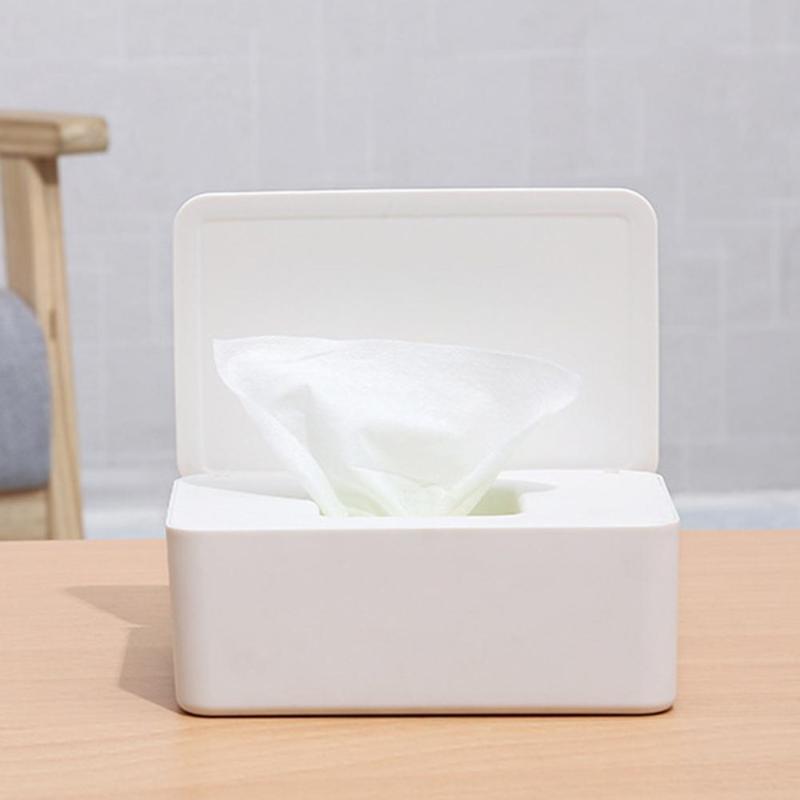 

Wet Wipes Dispenser Holder Tissue Storage Box Case with Lid Dustproof for Home Office