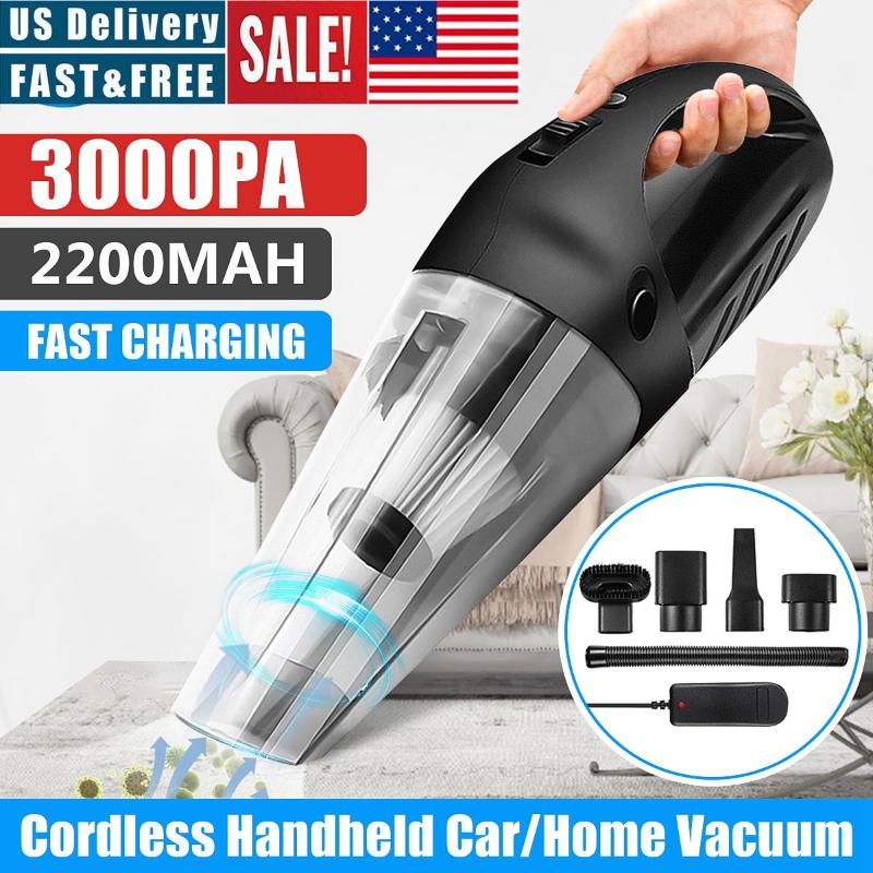 

120W 3000pa Car Vacuum Cleaner Car Handheld Cordless Vacuum Cleaner Aspirateur Powerful Vaccum for Home Pet Hair