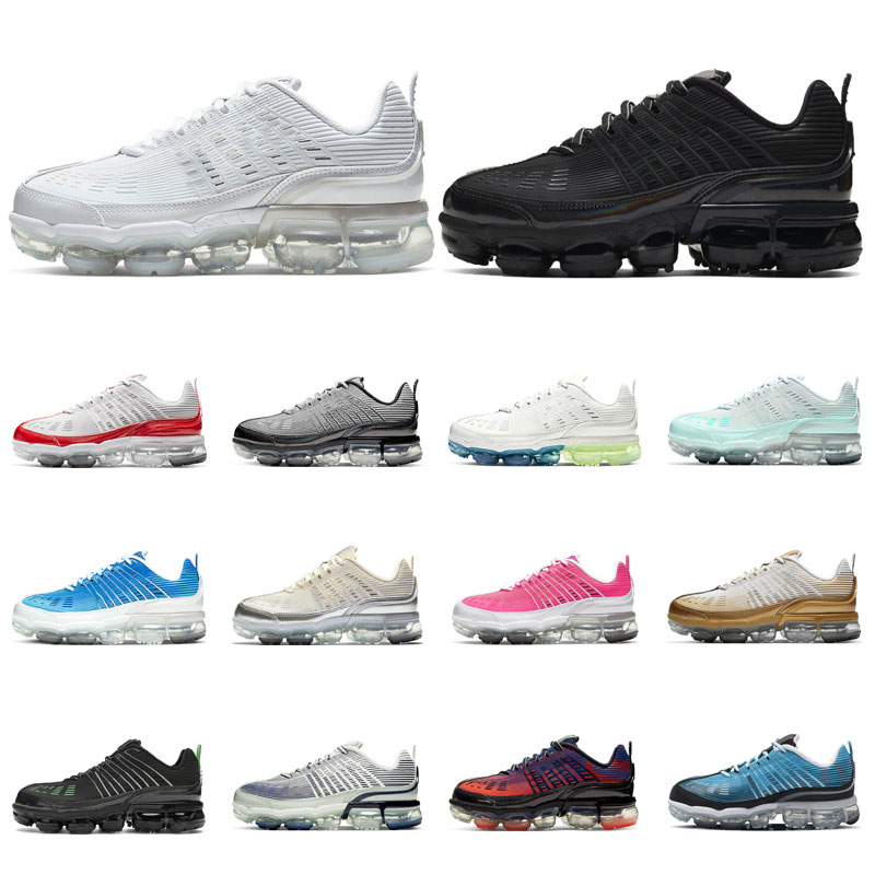 

2020 Mens Sneakers 360 Running Shoes Triple White Black Metallic Silver GRADIENT UPPER Varsity Royal Womens Sports Trainers Size 36-45, 5 university red