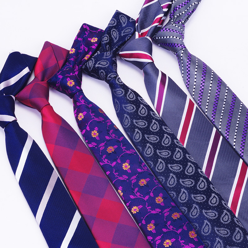 

RBOCOMen's Slim Tie 6cm Skinny Tie Blue Floral Classic Striped Plaid Paisley Casual Necktie For Men Business Wedding