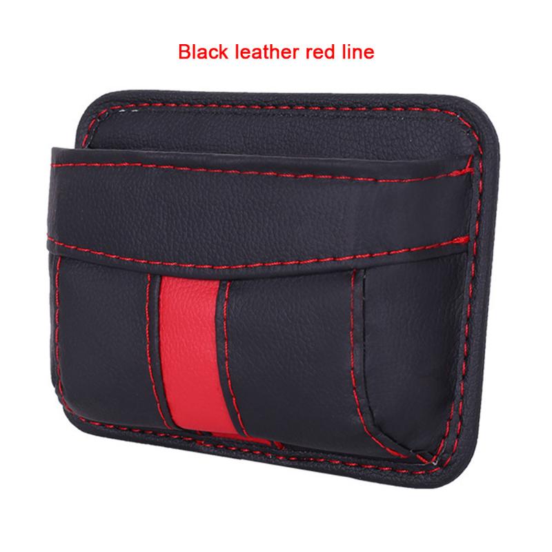 

Car storage bag PU leather mobile phone storage box hanging bag box paste type