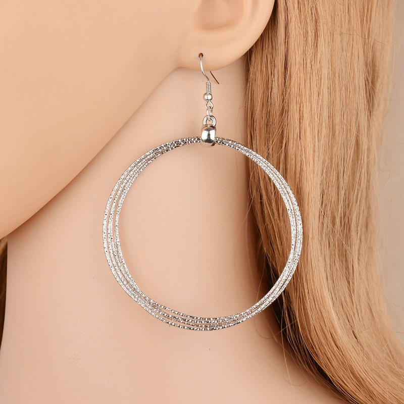 

New exaggerated metal big circle earrings female temperament personality hipster earrings ladies jewelry