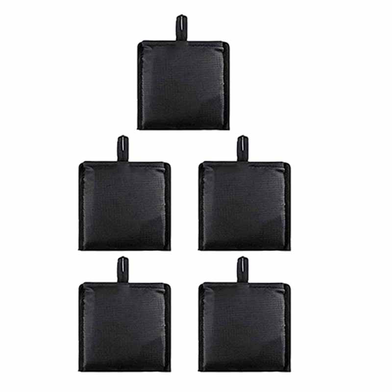 

Storage Bags 5Pcs Foldable Shopping Bag Oxford Fabric Shoulder Portable Eco-Friendly Grocery Reusable Tote