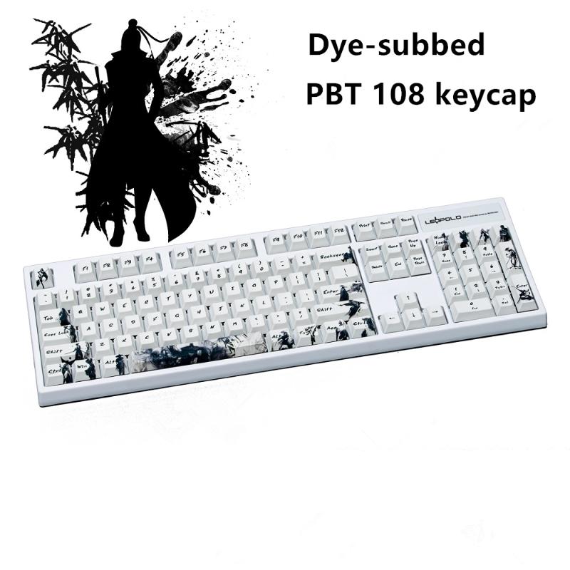 

Five sides Dye-subbed PBT Keycap 108/128 Keys Cherry Profile Keycaps For MX Switches keyboard Knight errant keycaps 2u Shift