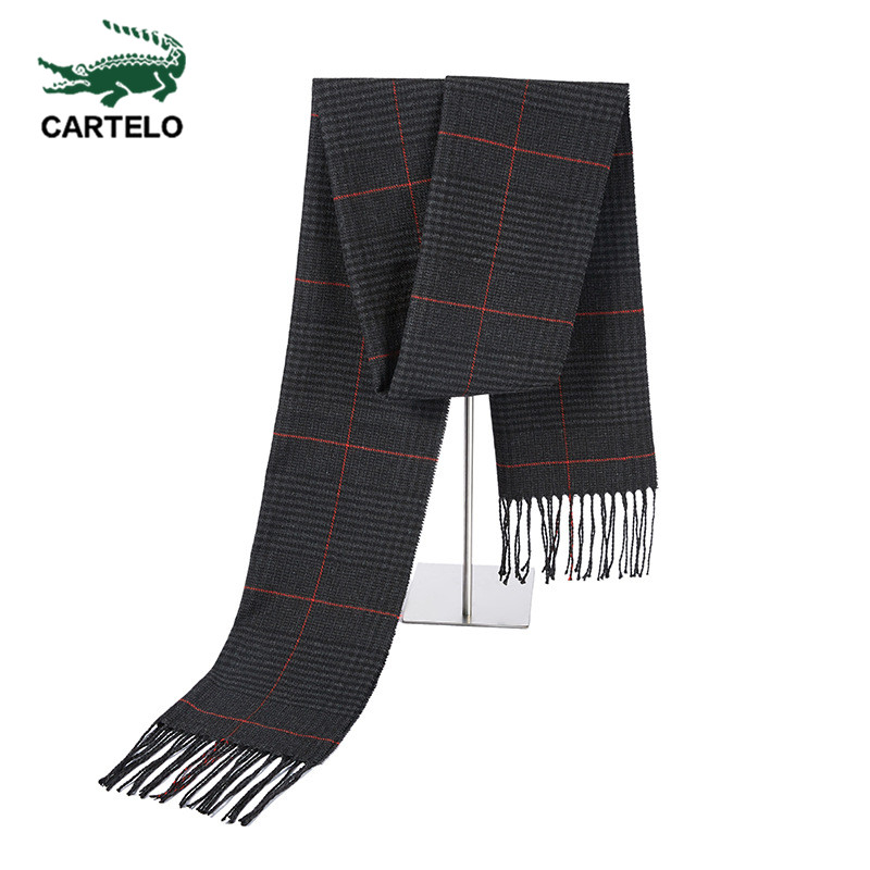 

CARTELO New scarf 2020 autumn and winter fashion new British men's imitation cashmere scarf warm tassel plaid shawl men