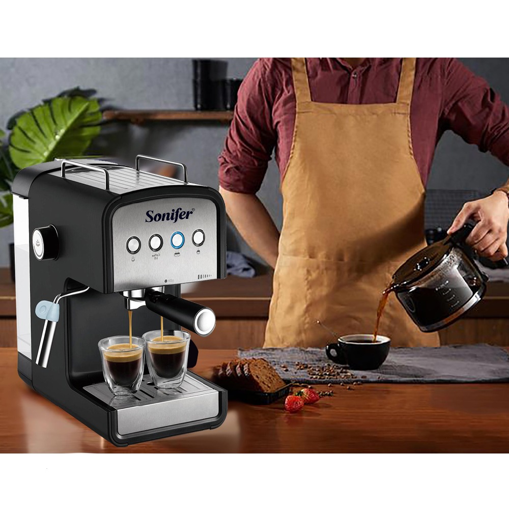 

Espresso Electric Coffee Machine Foam 15 Bar High Quality Coffee Maker Electric Milk Frother Kitchen Appliances Sonifer