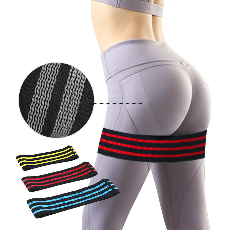

Anti Slip Cotton Hip Band Resistance Bands Booty Exercise Elastic Bands For Yoga Stretching Training Fitness Workout