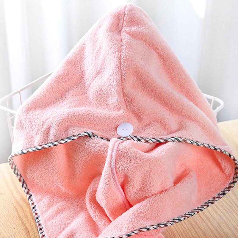 

Ms. Magic Dry Hair Cap Microfiber Coral Fleece Shower Cap Plain Quick Dry Towel Quick Hair Absorbent W116