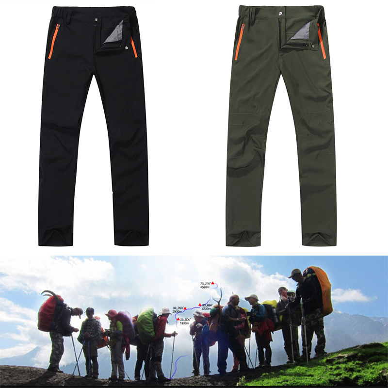 

Stretch Hiking Pants Men Quick Dry Trousers Mens Mountain Climbing Outdoor Pants Male Travel/Fishing, Black