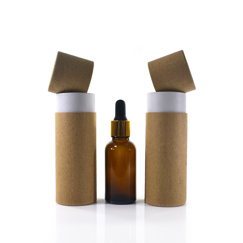 

Gift Wrap Wholesale 100PCS/lot Essential Oil Bottle Packaging Box Kraft Paper Tube Can Cardboard Boxes 10ml 20ml 30ml 50ml 100ml