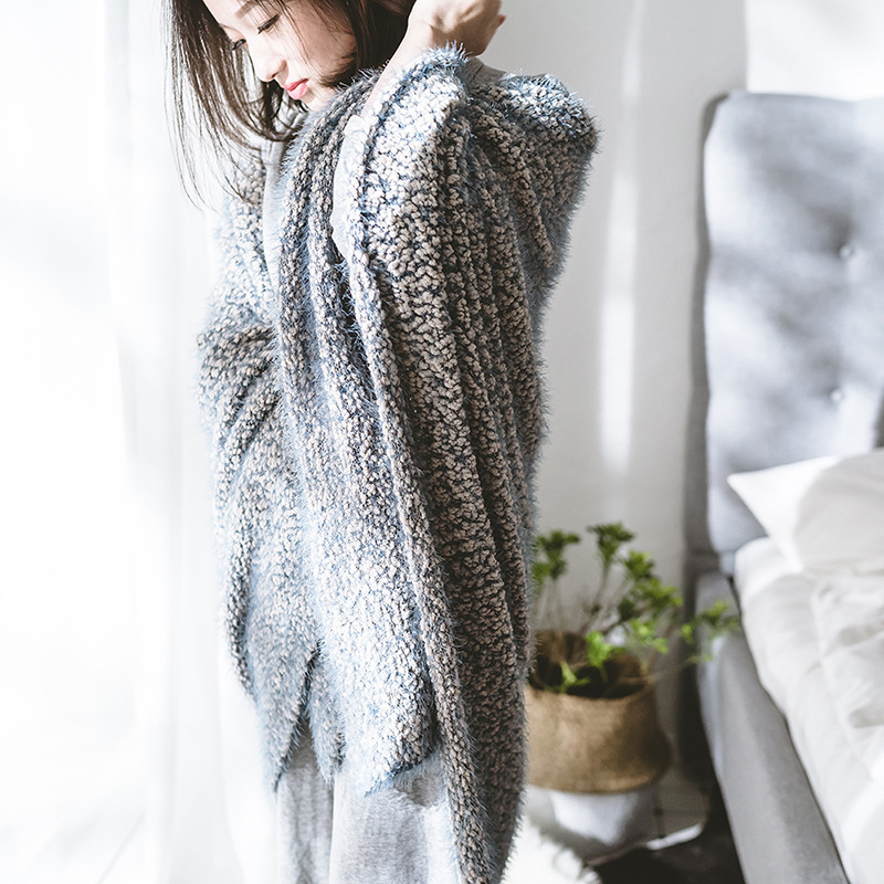 

Drop Shipping Home Textile Solid Air/Sofa/Bedding Throws Polyester Blanket Winter Warm Soft Bedsheet 130*160cm blanket