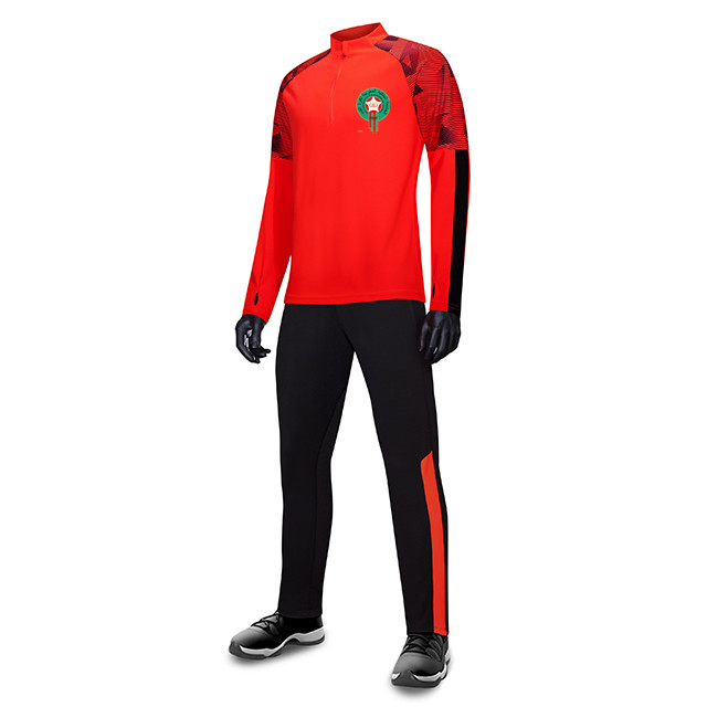 

Morocco FC Men Kids Wholesale Soccer Tracksuit Football Sets Long Sleeve Winter Training Jacket Warm Sportswear, Black;blue