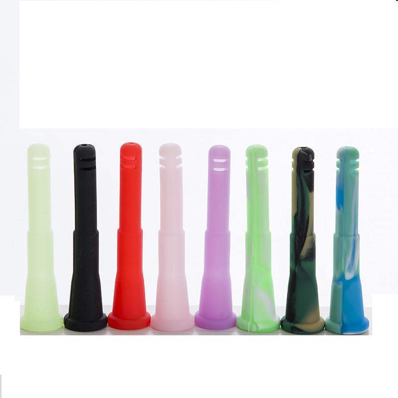 

Retail 4 Inch Silicone Down Stem For Glass Bong Tube Colored Options Popular&Convenient To Use
