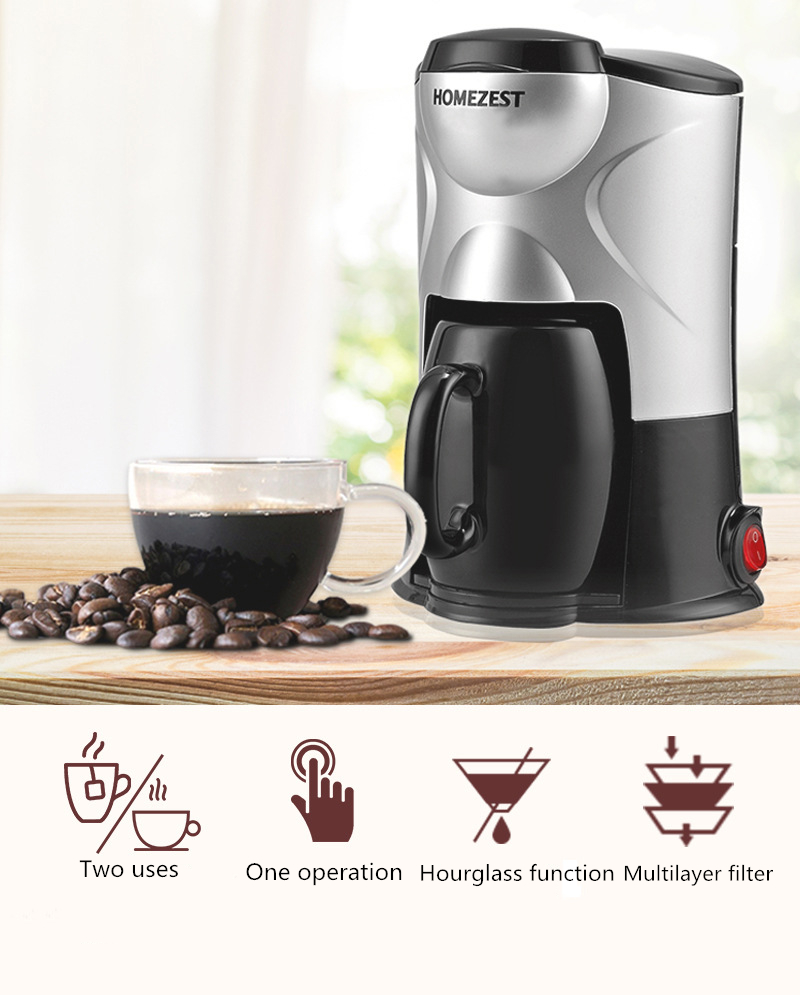 

Small Coffee Machine Home Automatic Portable Mini Single Cup American Coffee Pot Small Appliances for people