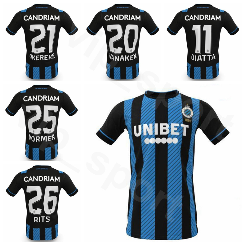 

Club Brugge KV 2020 Soccer 11 Krepin Diatta Jersey 16 Siebe Schrijvers 21 David Okereke 20 Hans Vanaken Ruud Vormer Football Shirt Kits, Blue