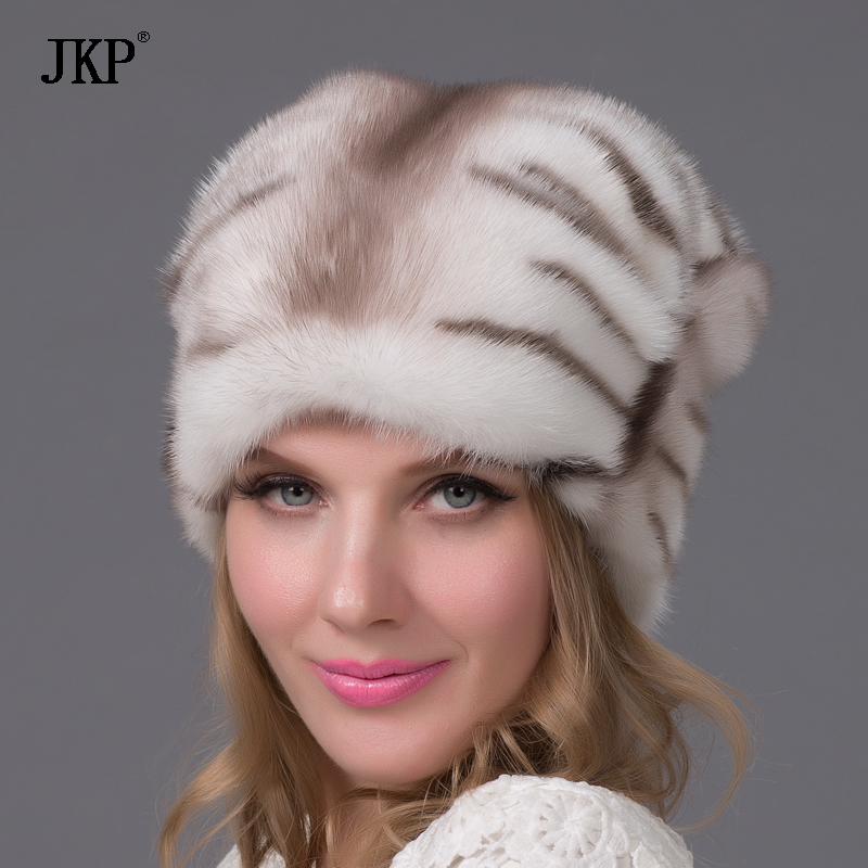 

women's natural real hat autumn and winter real water cap warm fashion fur hat headdress female