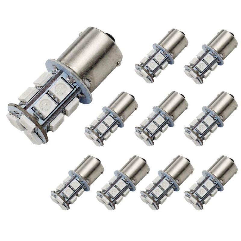 

10pcs s25 1156 LED turn signal B 12V 1157 BAY15D 13 SMD BA15S P21W led Brake Tail lights parking Lamp white, As pic