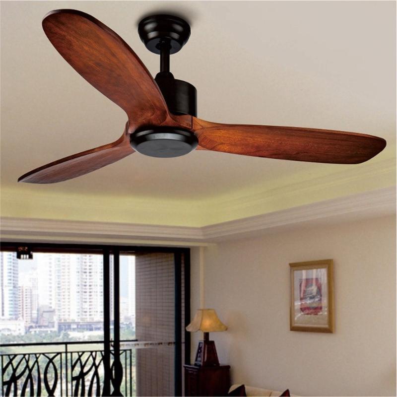 

vintage wooden ceiling fan industrial ventilator with no light Remete control decorative blower wood retro fans