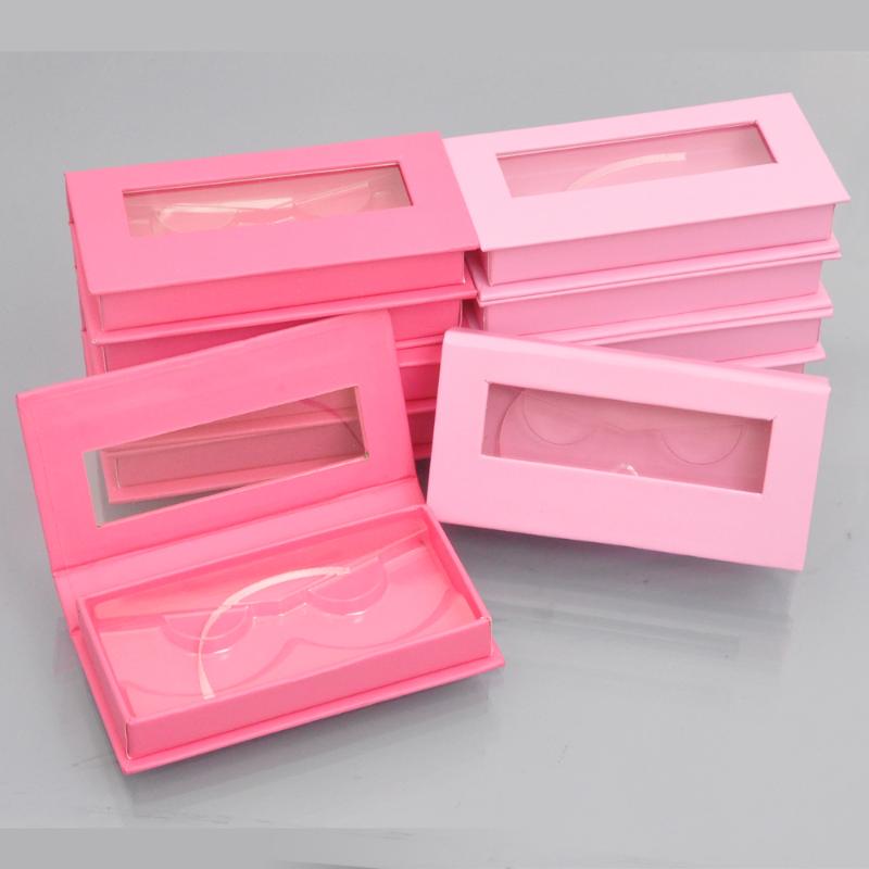 

20pcs wholesale false eyelashes packaging box custom logo fake 3d mink strip lashes boxes faux cils magnetic square case empty
