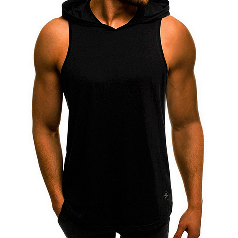 

VERTIVE 2020 Fashion Men Casual Vest Sleeveless Hoodie Pullover Sport T-Shirt Workout Exercise Loose Breathable Slim Top