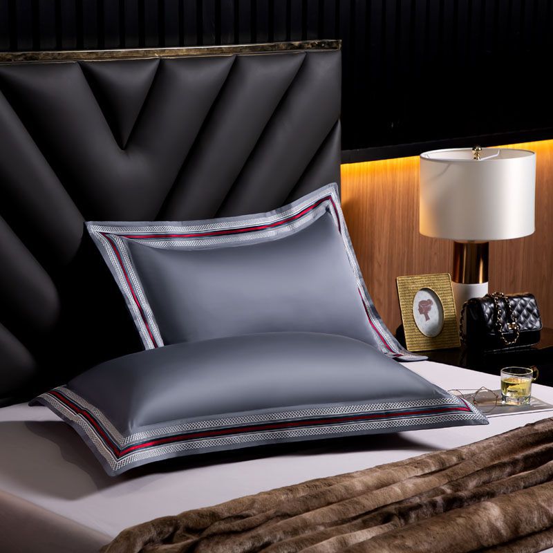 

1000TC Luxury Egyptian cotton pillowcases 2pcs 48x74cm Size Hotel Solid Color Rectangle Soft Pillow Covers Pillow Case