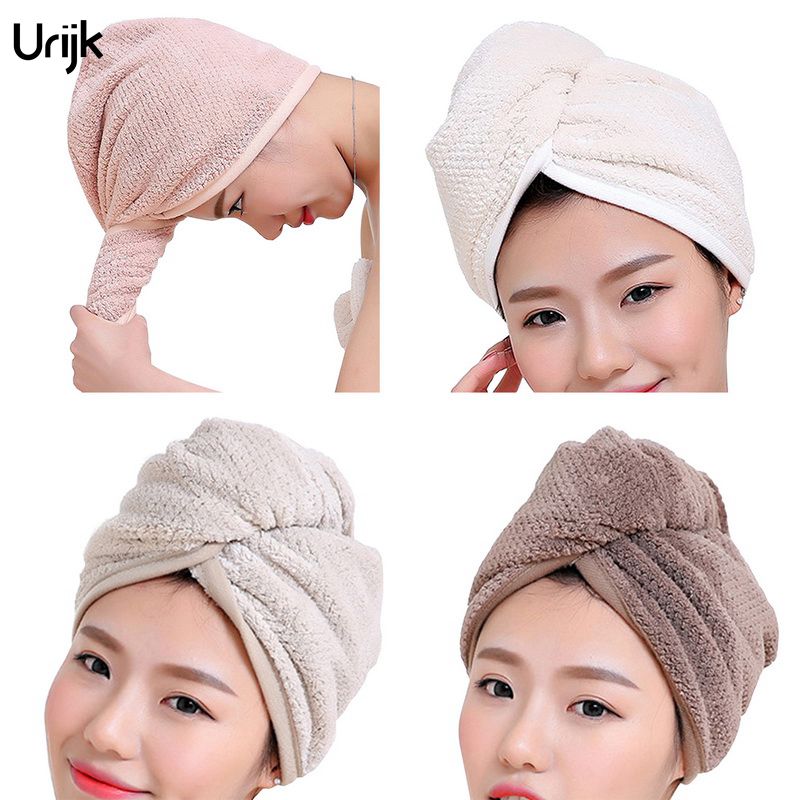 

Super Absorbent Quick-drying Bath Towel Women Hair ChildrenTowel Bathroom Solid Microfiber Fleece Fabric Bathroom Towels, Coffee