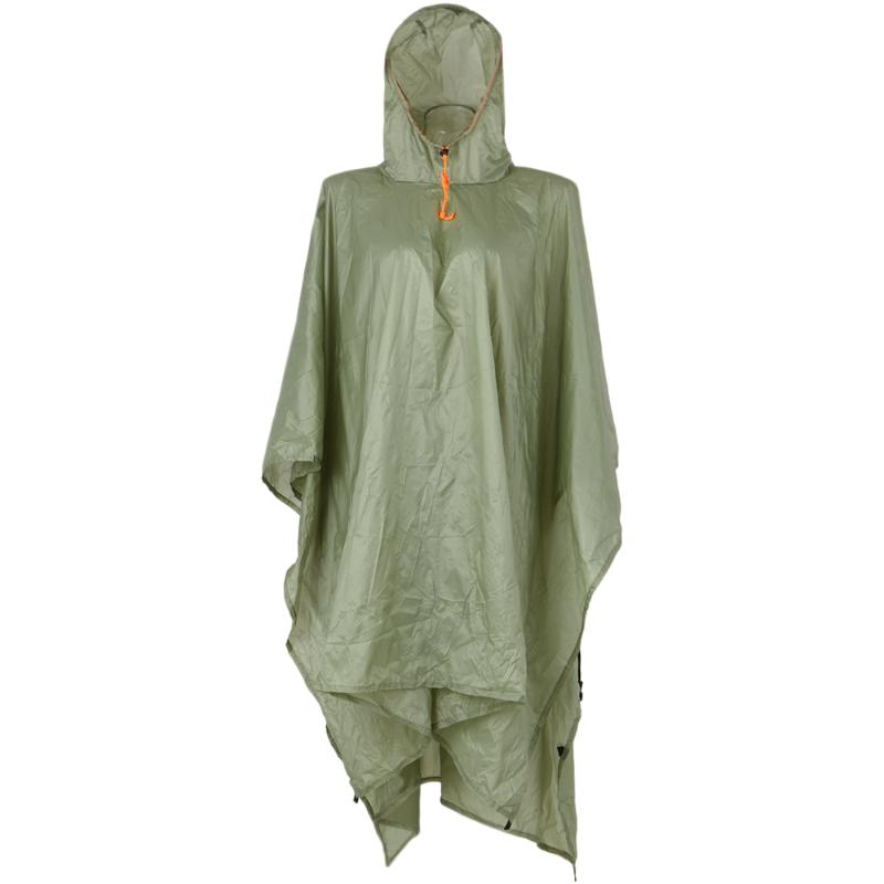 

Waterproof Rain Poncho Lightweight Reusable Hooded Rain Coat Jacket for Outdoor Camping Hiking Cycling, Army green