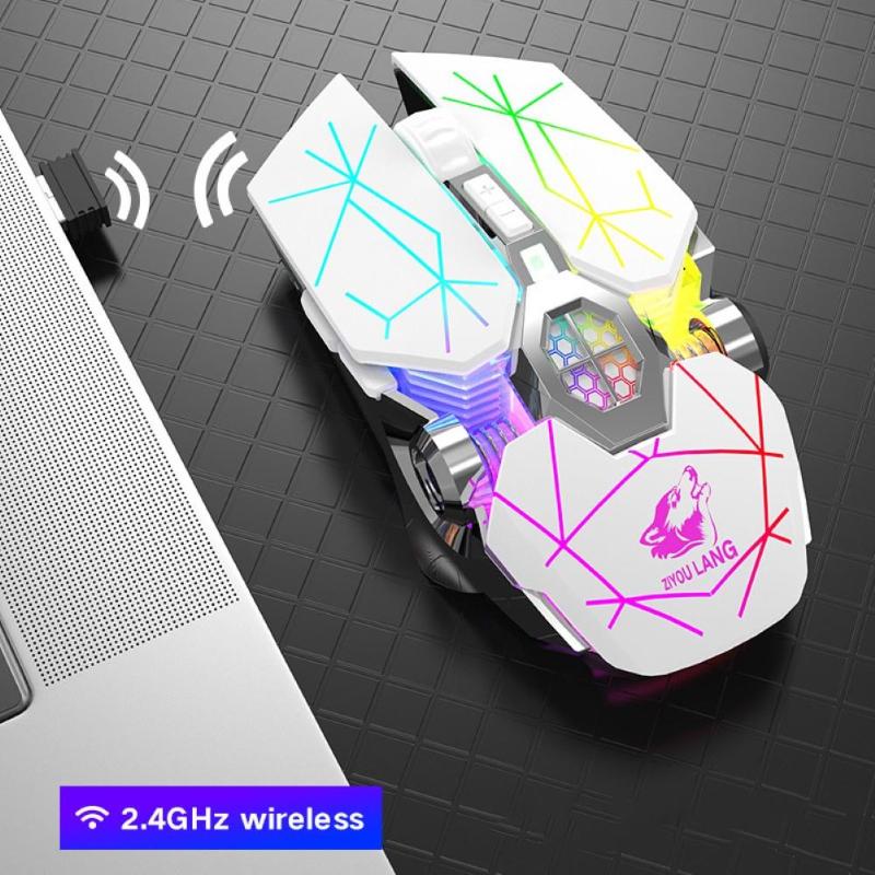 

X13 Wireless Gaming Mouse 2.4G Bluetooth 5.0 USB Rechargeable Mute Backlight Mice Optional Mouse for Windows Computer PC