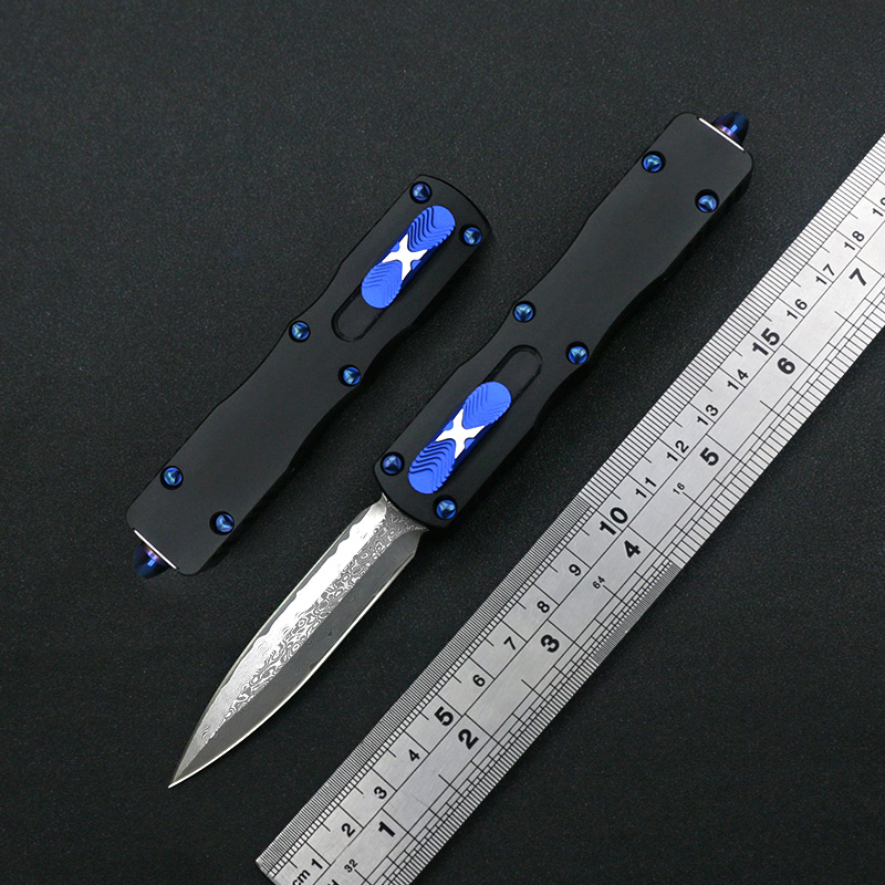 

D2 Damascus Steel Pocket Knife Aviation Aluminum T6160 Outdoor EDC Tactical Hunting Navajas Holiday Gifts Table knife