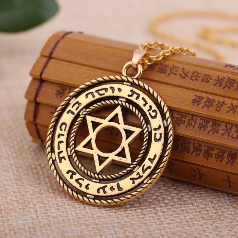 

Dawapara Star of David in the Circle Irish Knots Pendant Necklace Spupernatural Talisman Amulet jewelry