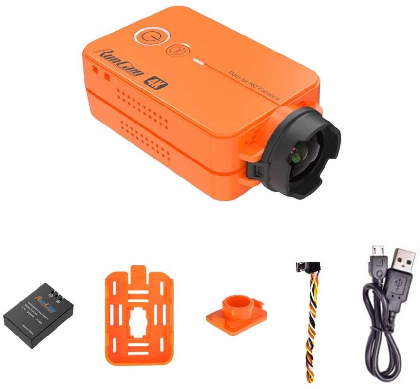

RunCam2 4K Edition FPV Sports Action Camera 49g WiFi Supported Ultra HD MP4 Camcorder Adjustable FOV, Orange