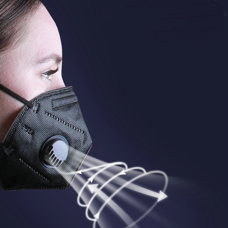 

DHL Free ship retail packaging 95% filter 6 layer designer face mask activated carbon Breathing masks Respirator Valve Mascherine top sale