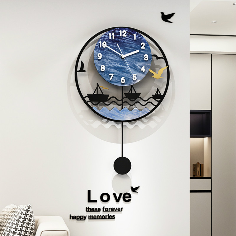 

Luxury Art Wall Clock Pendulum Large Modern Design Simple Nordic Living Room Creative Wall Clock Reloj Pared Home Decor DA60WC