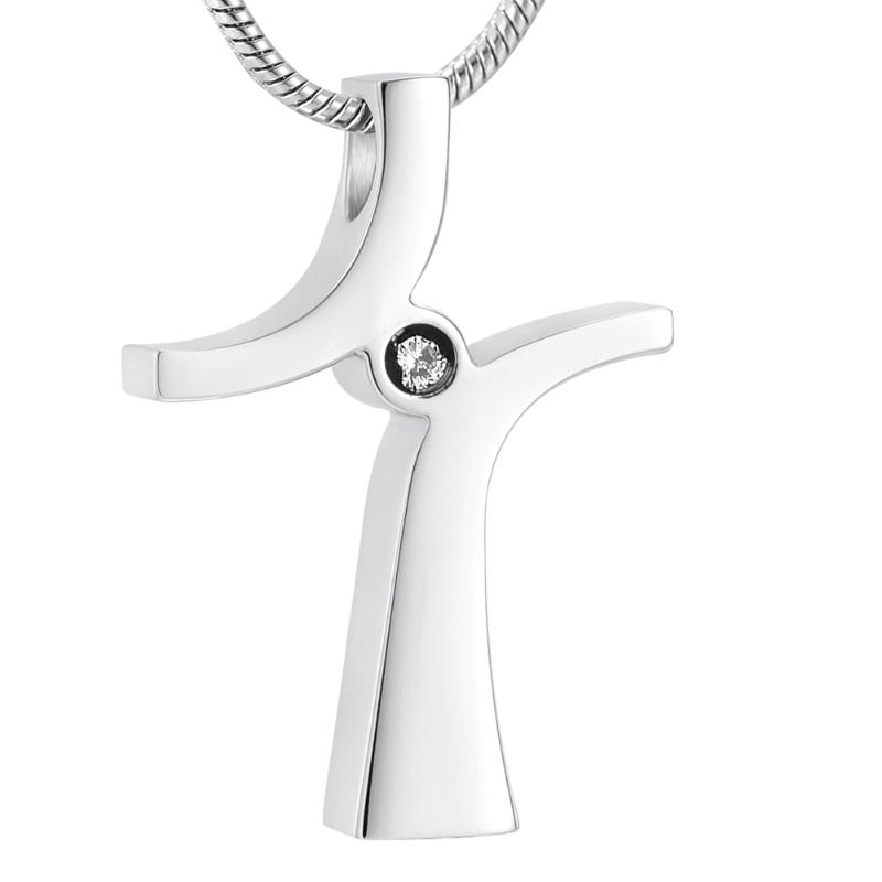 

Unisex Cross Cremation Pendant Necklaces Charms Locket Ashes Holder Mini Keepsake Long Memorial Necklace Jewelry
