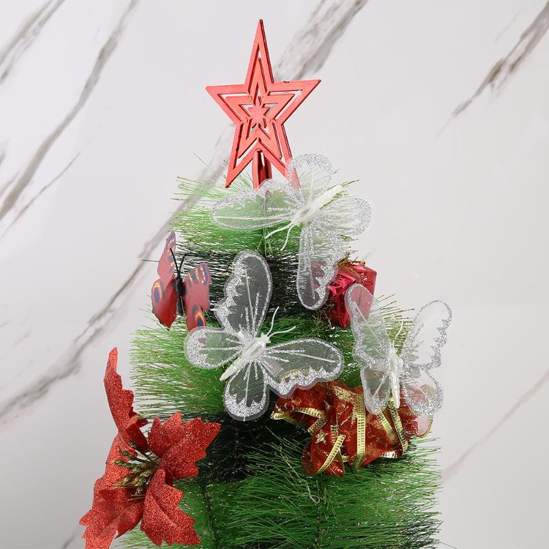 

12pcs Christmas Tree Butterfly Shape Clip Home New Year Decors Festival Supplies White Party Baubles New Year Xmas Decoration