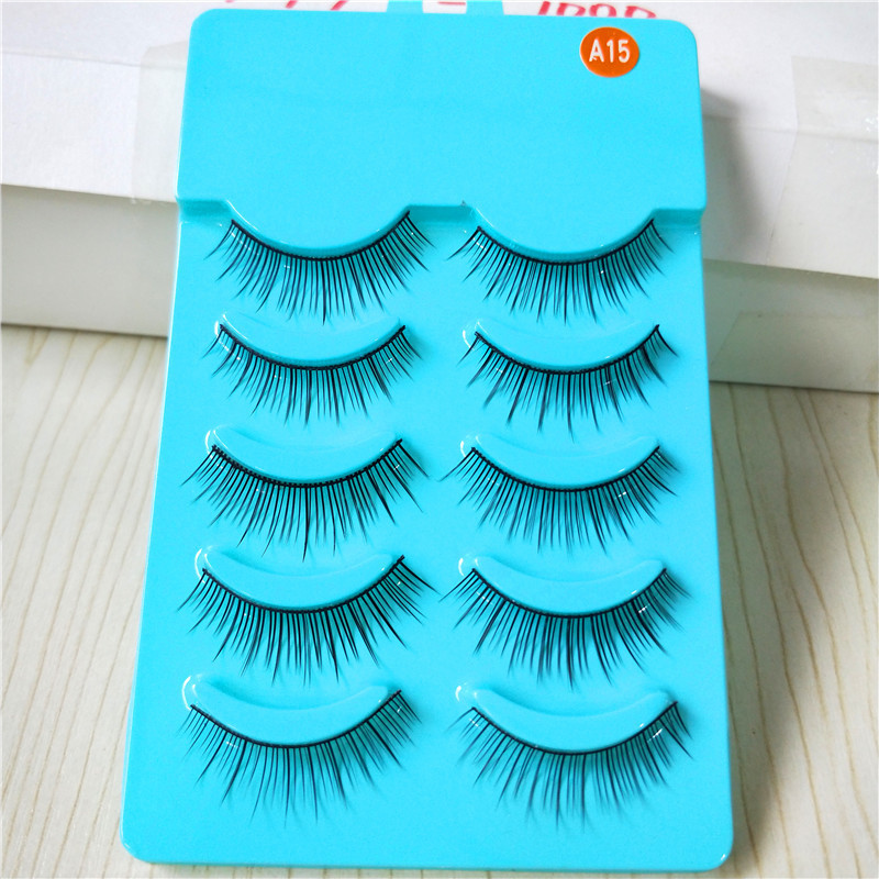 

5Pairs/Set Natural Black Long Sparse Cross False Eyelashes Fake Eye Lashes Extensions Makeup Tools Fales Eyelashes