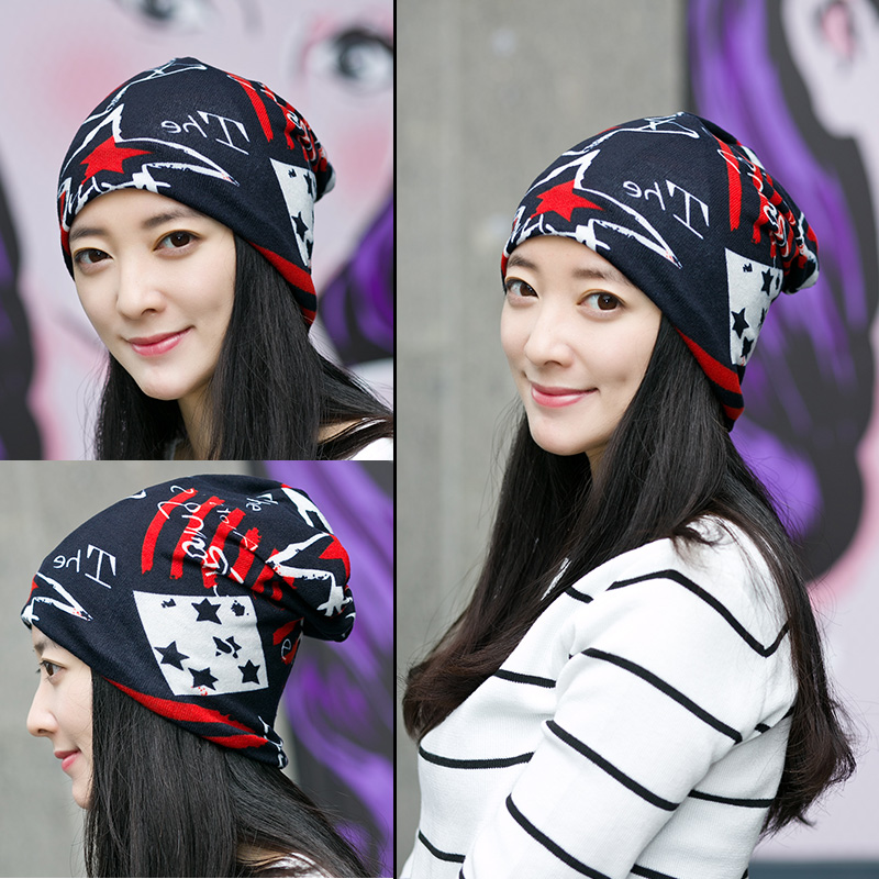 

Korean New Fashion Hats for Women Girls Headgear Star Letter Design Hip-hot Skullies Beanies Winter Autumn Multipurpose Cap, Grey