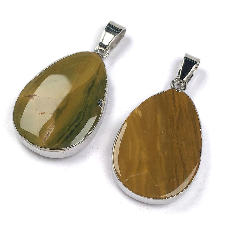 

Natural Stone agates Pendant Water drop shape Exquisite Pendants charmsfor DIY Elegant Necklace Jewelry Making 18x30mm