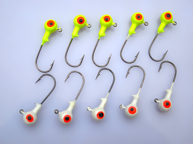 

60pc/Lot Lead Head Fishing Hooks Jigging Jig Hooks Fishhook Weight 5g 5g
