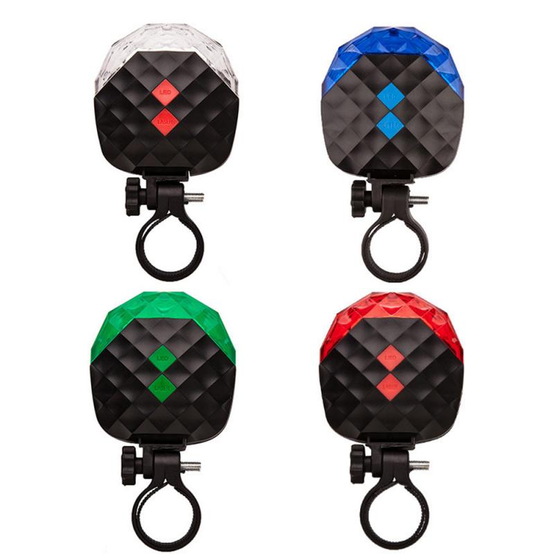

Laser Taillight Bicycle Mountain Bike Headlight Starry Warning LED Night Light Safety Warning Rear Light Riding Equipment