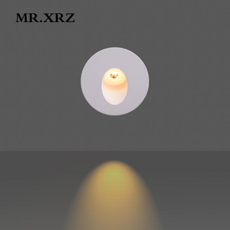 

MR.XRZ 3W Recessed LED Wall Lamps Corner Stairs Lights 100V to 240V Staircase Wall Lights For Hallway Stairway Indoor Lighting