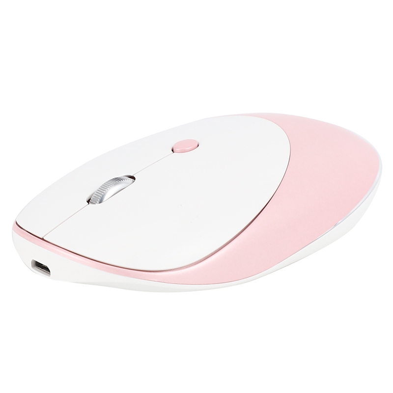 

Bluetooth 5.0 + 3.0 + 2.4G Wireless Mouse Aluminum Alloy Charging Ultra-Thin Three-Mode Wireless Mute Mouse for PC Laptop(Girlis