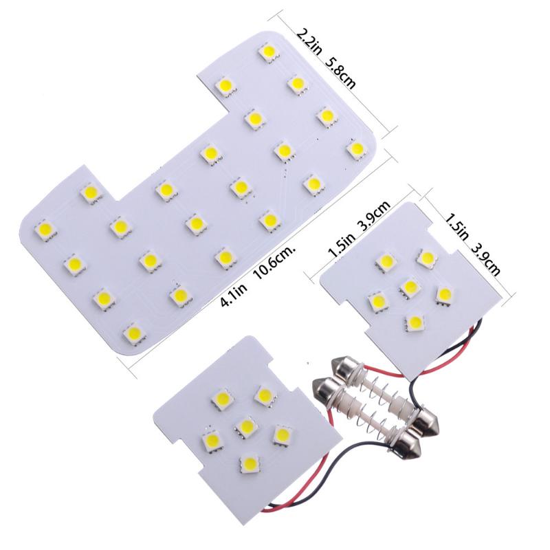 

3 Pcs For Kia Rio K2 2006-2012 For Solaris Verna Reading Lights Dome Lamps Interior LED White Color Suitable Car-Styling