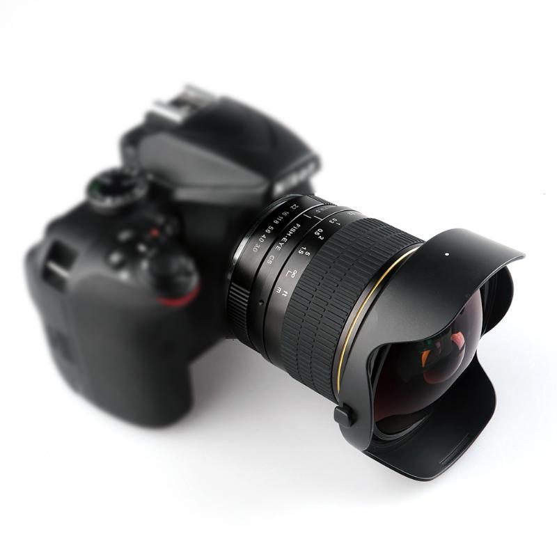 

Lightdow 8mm F/3.0 Ultra Wide Lens Fisheye Lens Aspherical Circular Camera for Nikon DSLR Half Frame Cameras