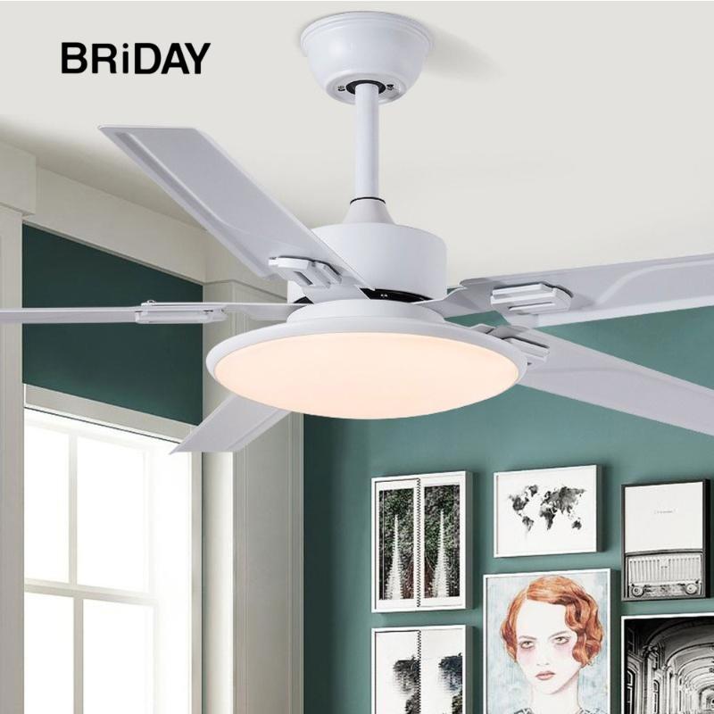 

48 inch five metal blade ceiling fan fans with lights remote control ventilator lamp bedroom decor Reversible Silent Motor Home