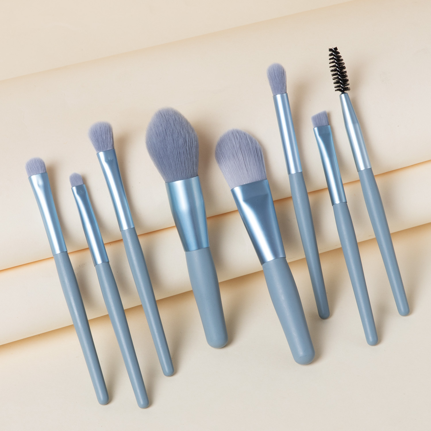 Professional 8Pcs Mini Makeup Brushes Set for Eye shadow Blush Loose Powder Cosmetics Wood Handle Soft Hair Brush Tools DHL Free-image-587296028