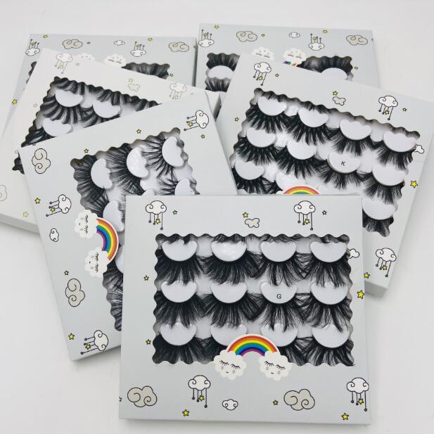 

Thick Long 25mm Mink False Eyelashes Set 10 Pairs with Lashes Tweezer Reusable Handmade Fake Lashes Eye Makeup Accessory 6 Models DHL Free