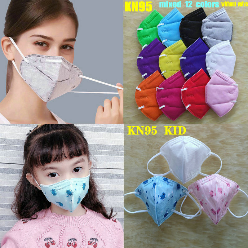 

15 Colors KN95 Face Mask Factory supply directly 95% Filter Adult and Kids Colorful Activated Carbon Breathing 6 layer designer top sale ship in 24hours