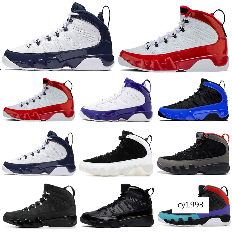 

HOT SALE men basketball shoes 9 9s Gym Red Racer Blue UNC Bred Citrus Anthracite OG space jam mens trainers sports sneakers 7-13
