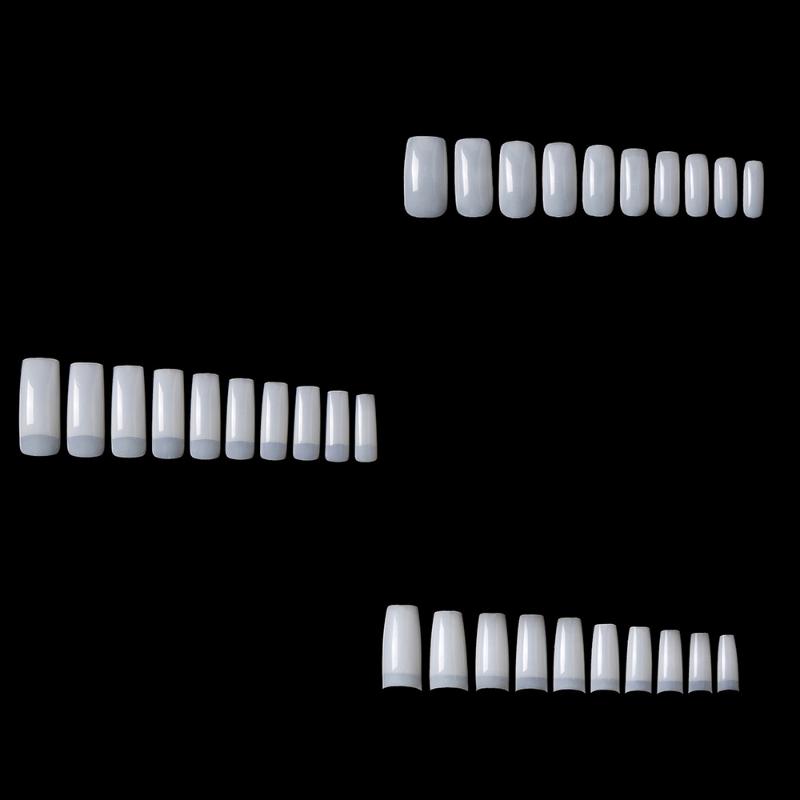 

Popular 500pcs/set French Acrylic Fake Nail Tips False Nails Half Tips Natural UV Gel Manicure Tip for Nail Art Salon, French stickers